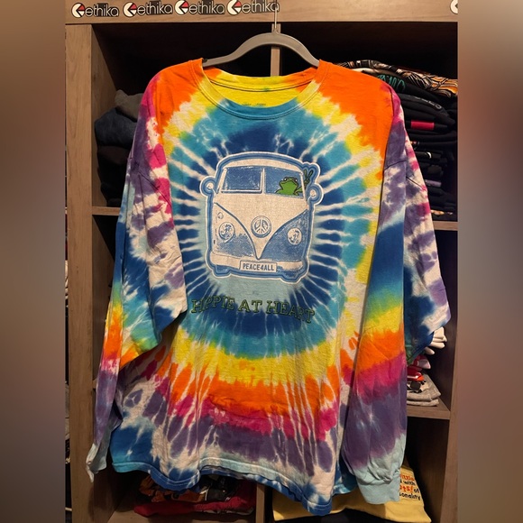 Peace Frogs long sleeve Tye die 3XL Shirt - Picture 1 of 4